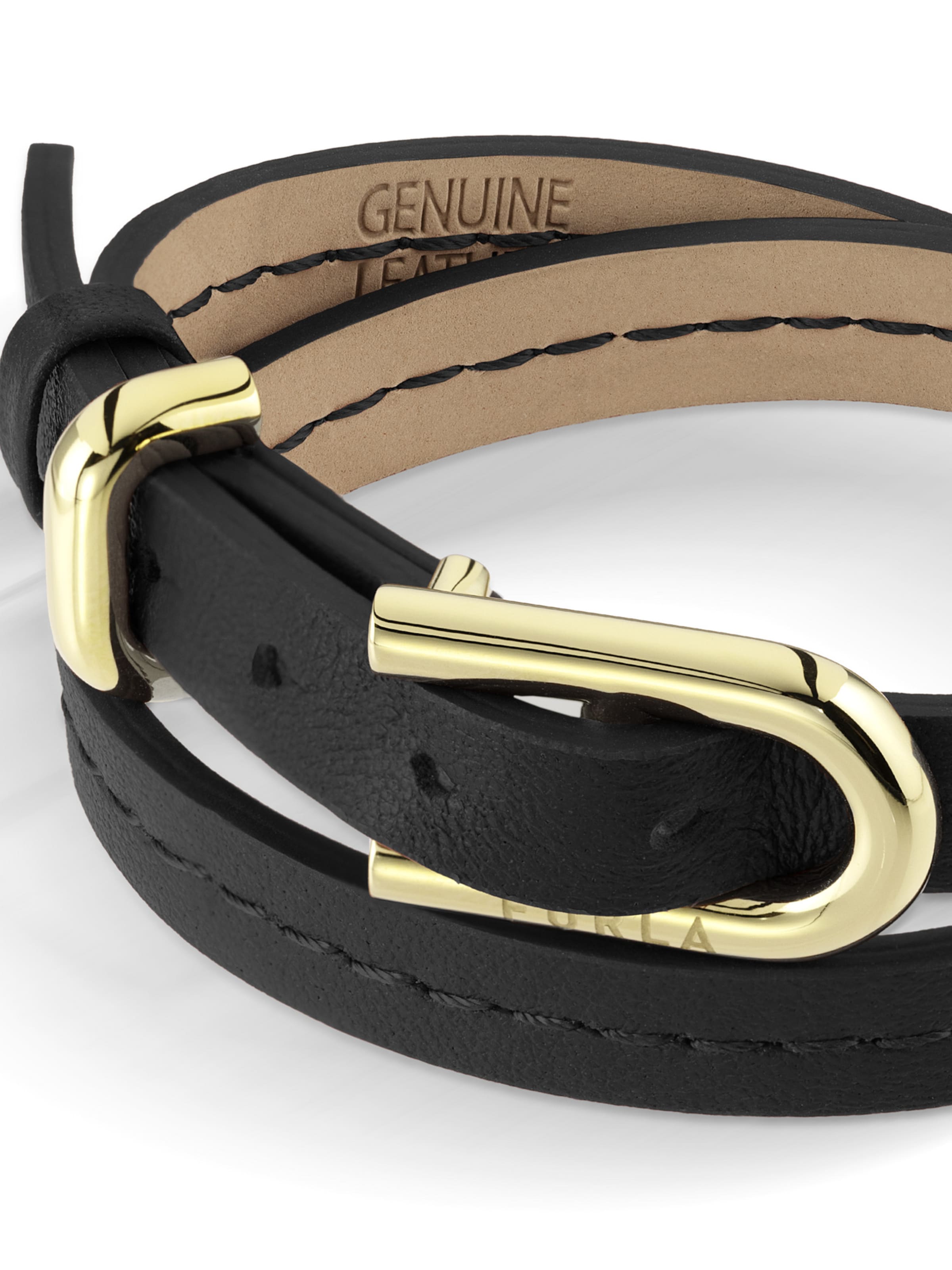 FURLA Armbånd ' Furla buckle ' i sort