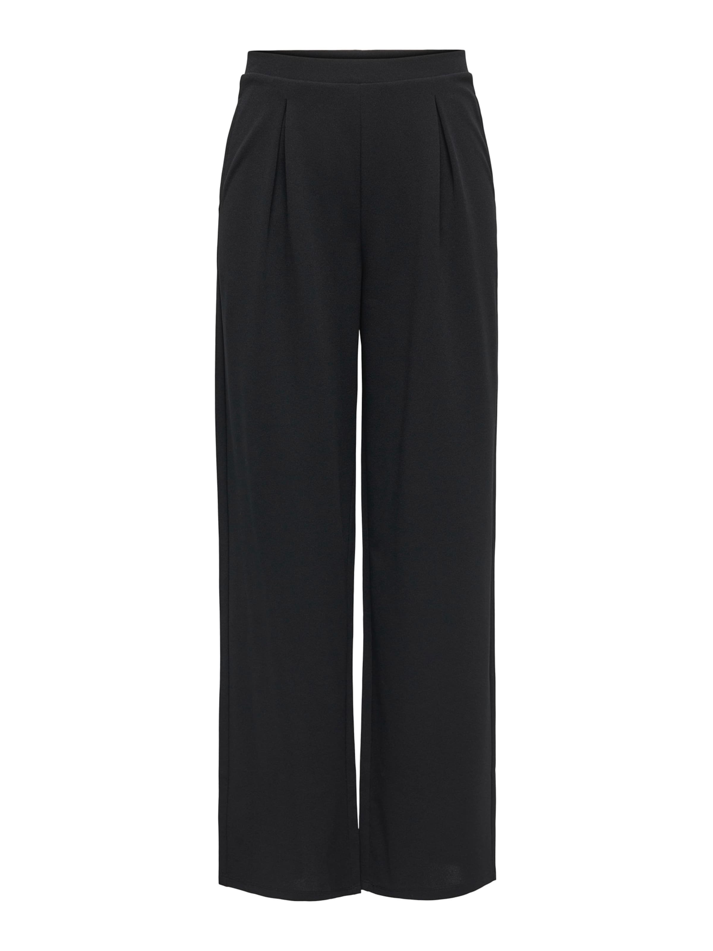 ONLY Bukser med lægfolder 'ONLSANIA' i sort, Produktvisning