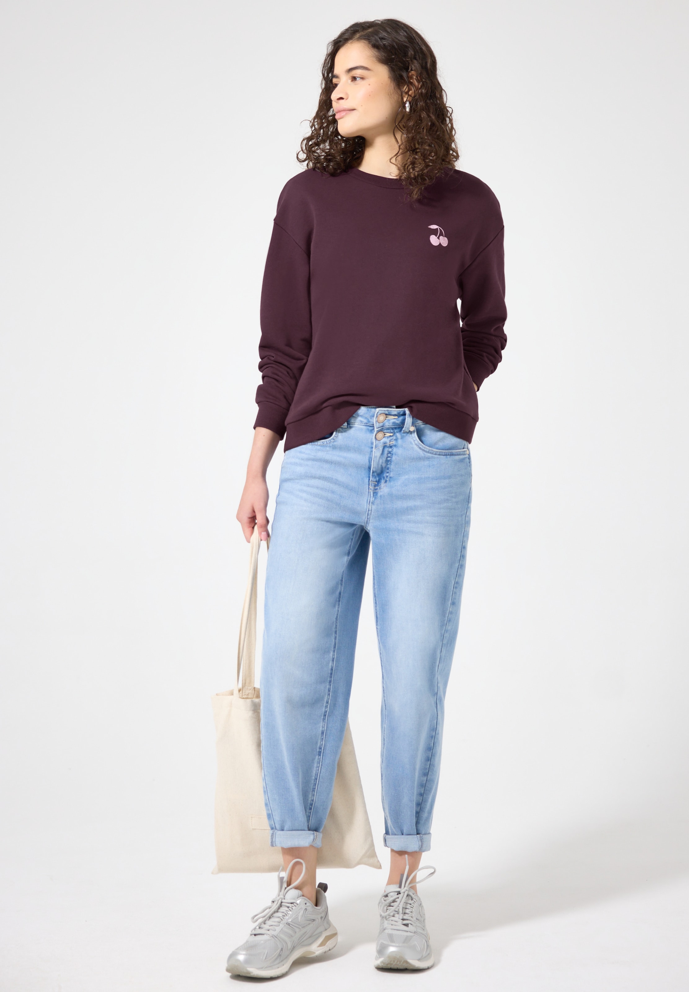 Street One Studio Sweatshirt in Purple