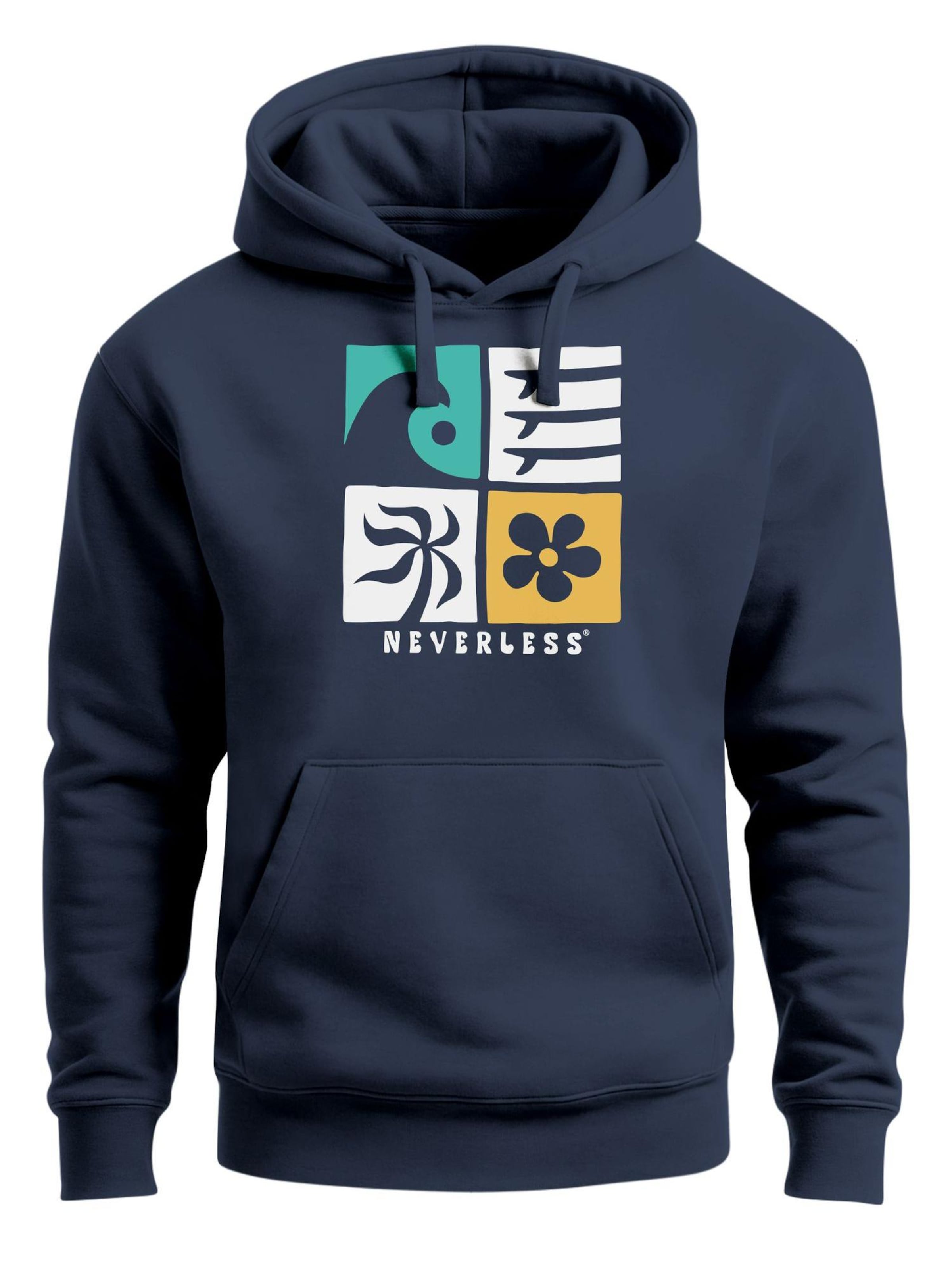 Neverless Sweatshirt 'California Surf' in Blue: front