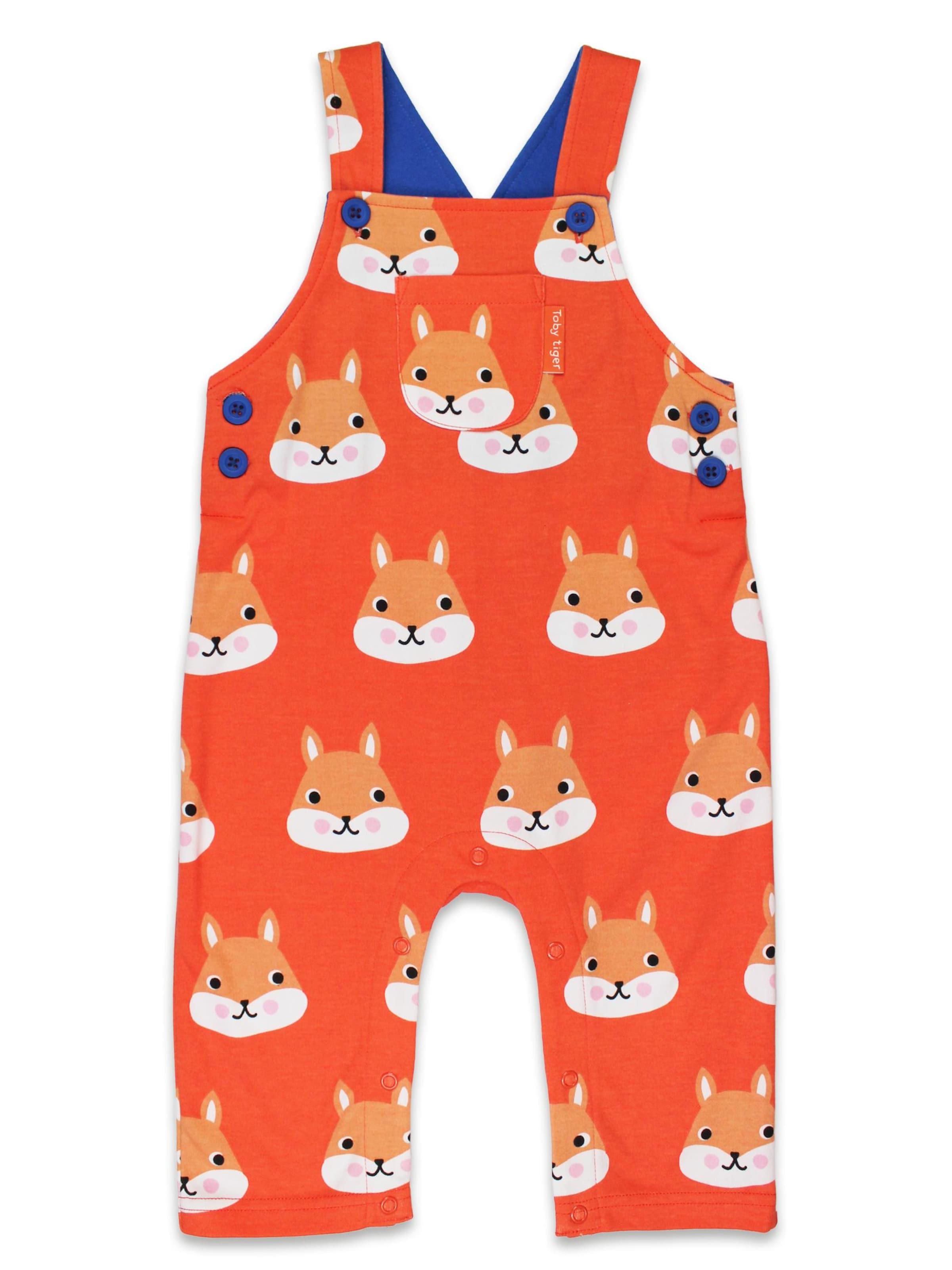 Toby Tiger Regular Overalls 'Eichhörnchen' in Orange: front