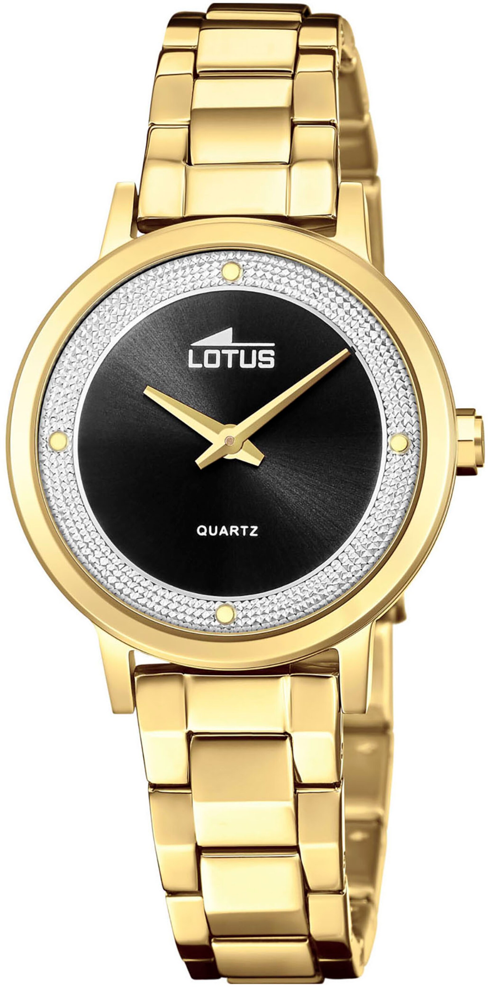 Lotus Uhr in Gold: Vorderseite