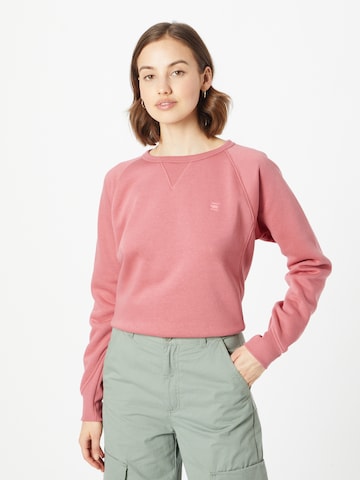 G-Star RAW Sweatshirt 'Premium core 2.0' in Pink: front