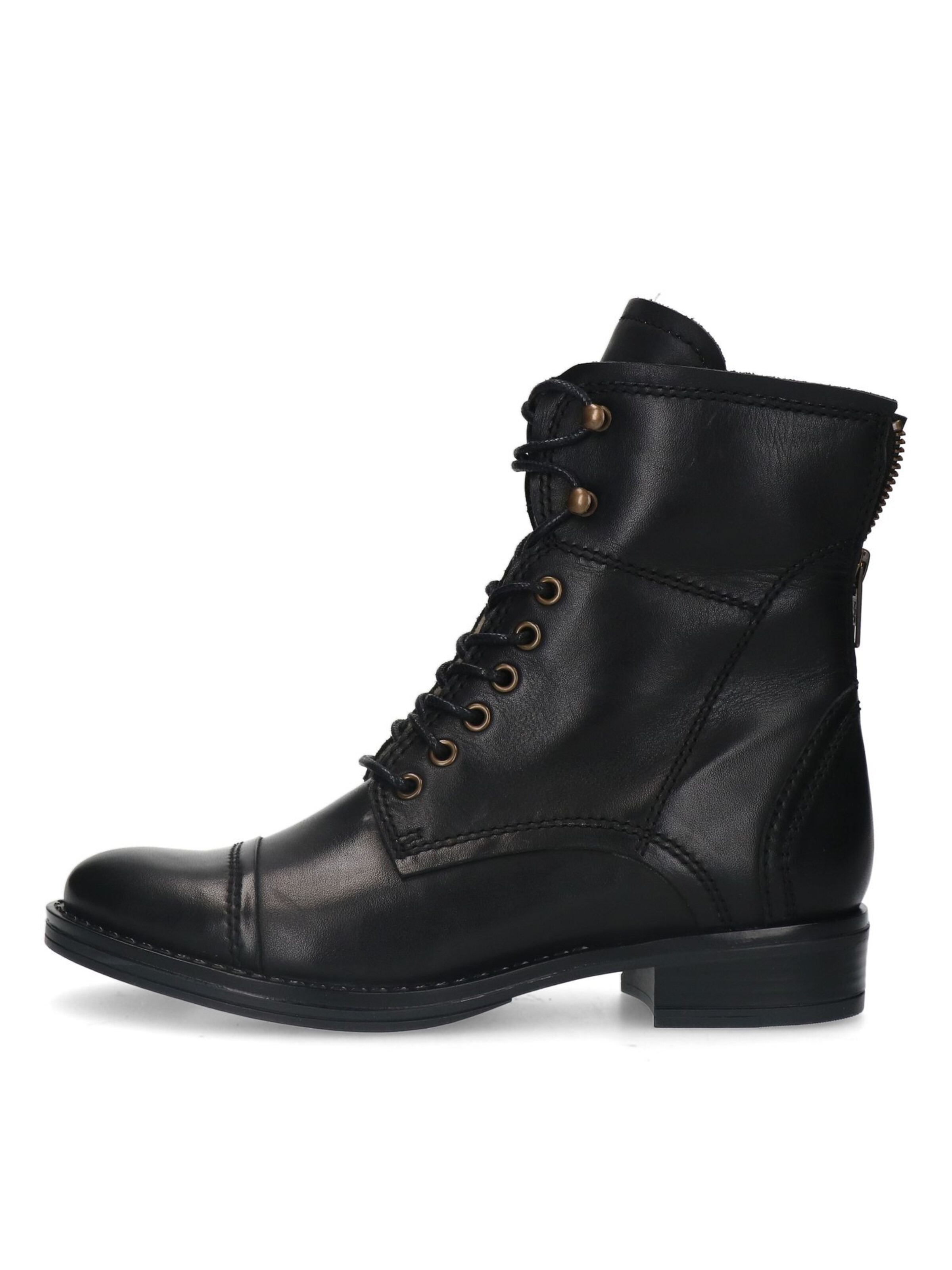 MANFIELD Schnürstiefel in Schwarz