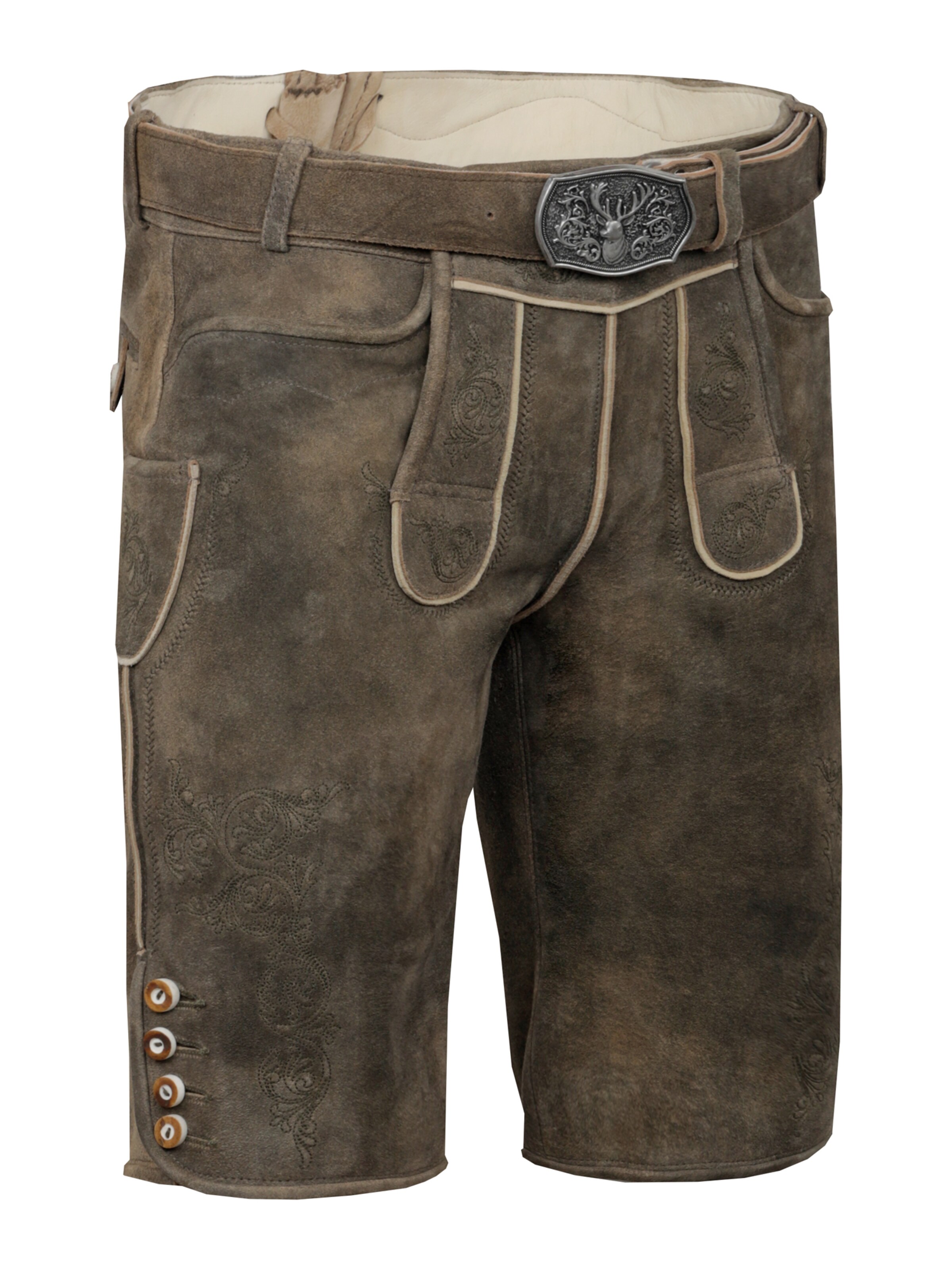 žalia MARJO Prigludęs Kelnės su tradiciniais raštais 'Rückholz'