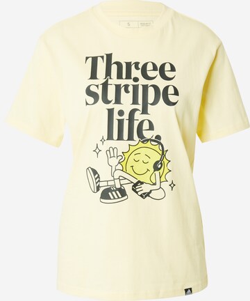 T-shirt fonctionnel 'POSITIVE' ADIDAS SPORTSWEAR en jaune : devant