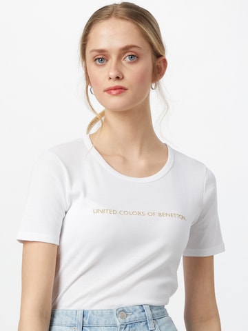 UNITED COLORS OF BENETTON Shirt in White: front