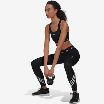 ADIDAS PERFORMANCE Skinny Παντελόνι φόρμας 'Techfit 3-Stripes' σε μαύρο