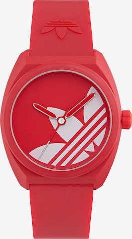 ADIDAS ORIGINALS Analoog horloge 'PROJECT THREE' in Rood: voorkant