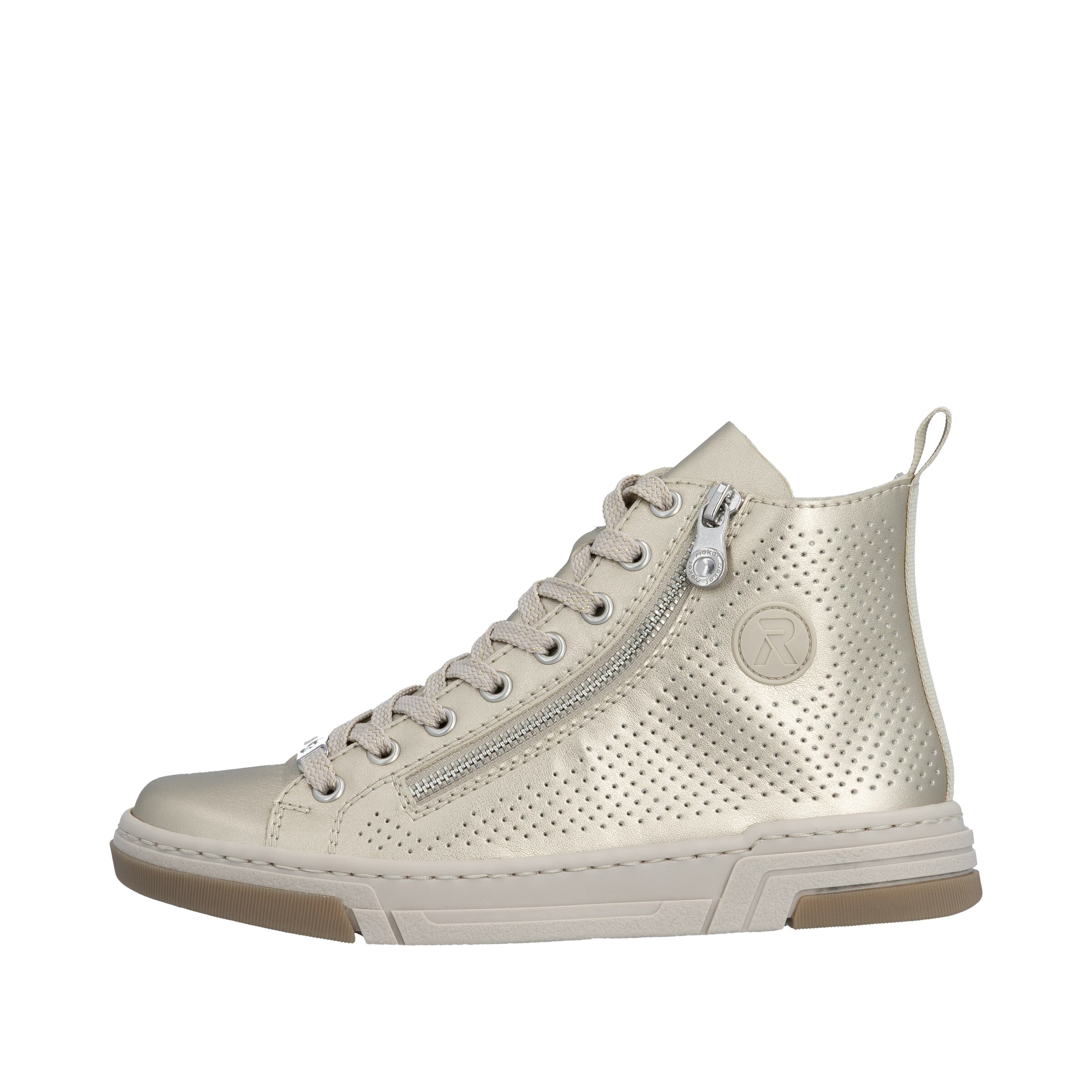 Rieker High-Top Sneakers in Gold