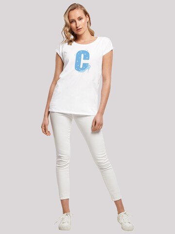 F4NT4STIC Shirt 'Disney Alphabet C Is For Cinderella' in White