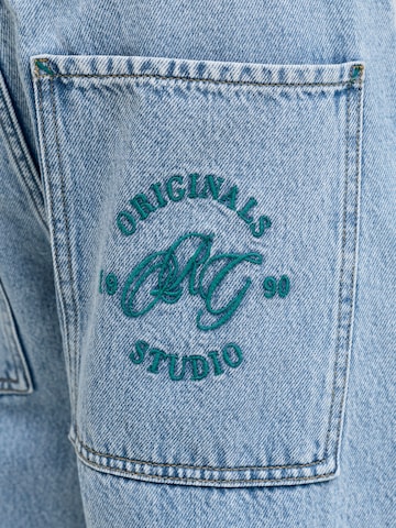 JACK & JONES Laiad sääred Teksapüksid 'JJIDAVE JJJAX', värv sinine