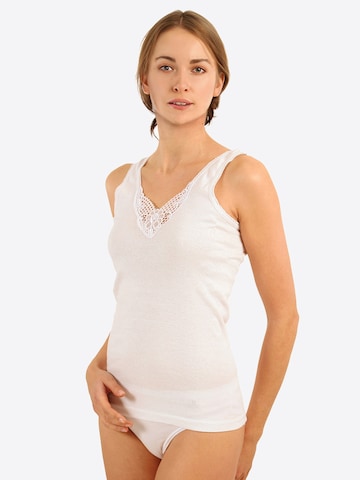 Maillot de corps Yenita en blanc : devant