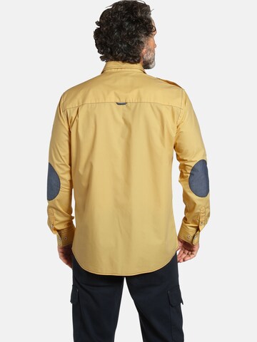 Jan Vanderstorm Comfort fit Overhemd ' Yrjan ' in Geel