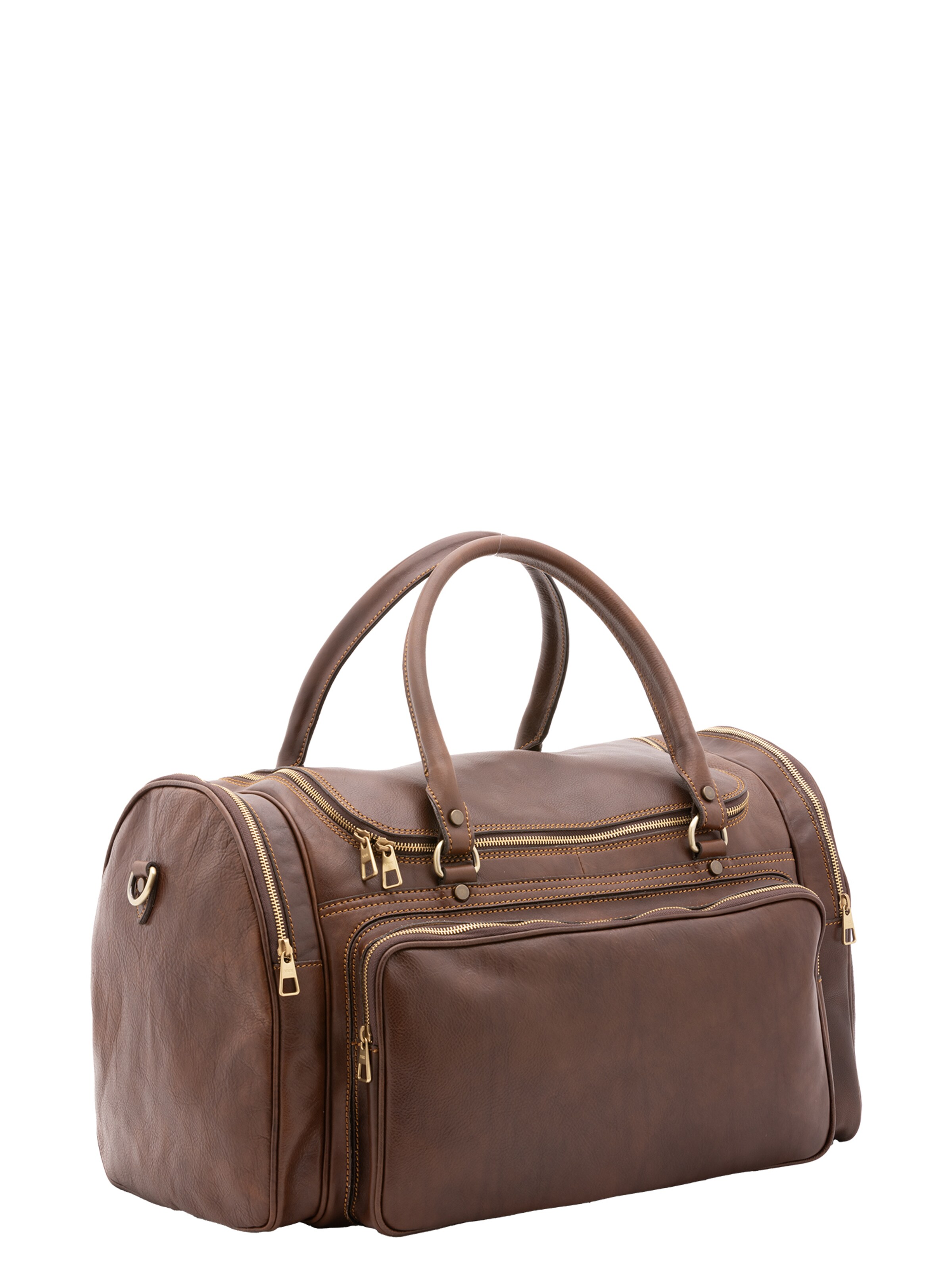 Borsa da viaggio di Viola Castellani in marrone: frontale