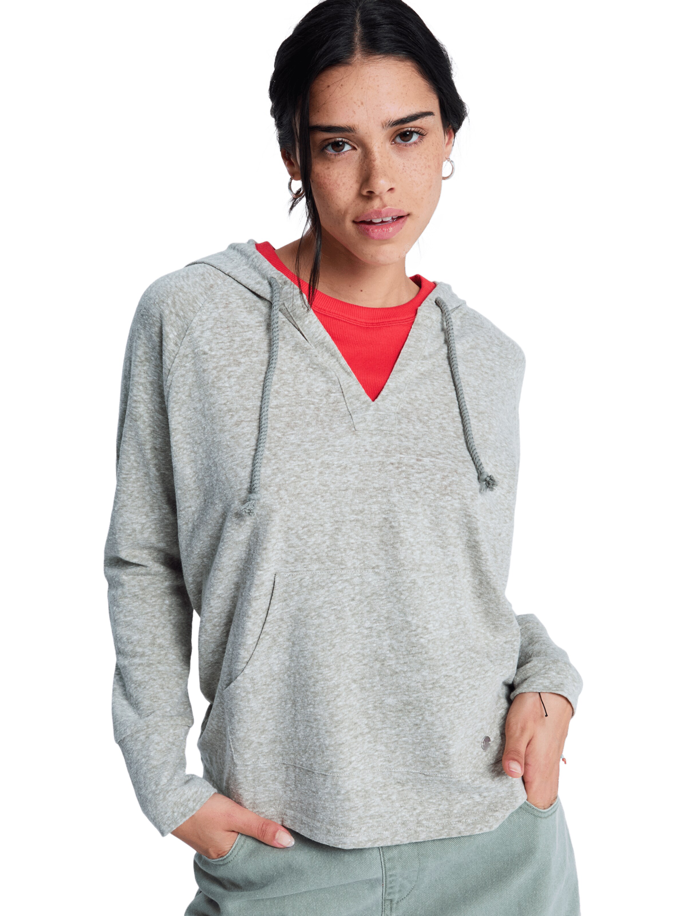 ROXY Sweatshirt in Grau: Vorderseite