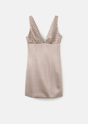 MANGO Abendkleid in Beige