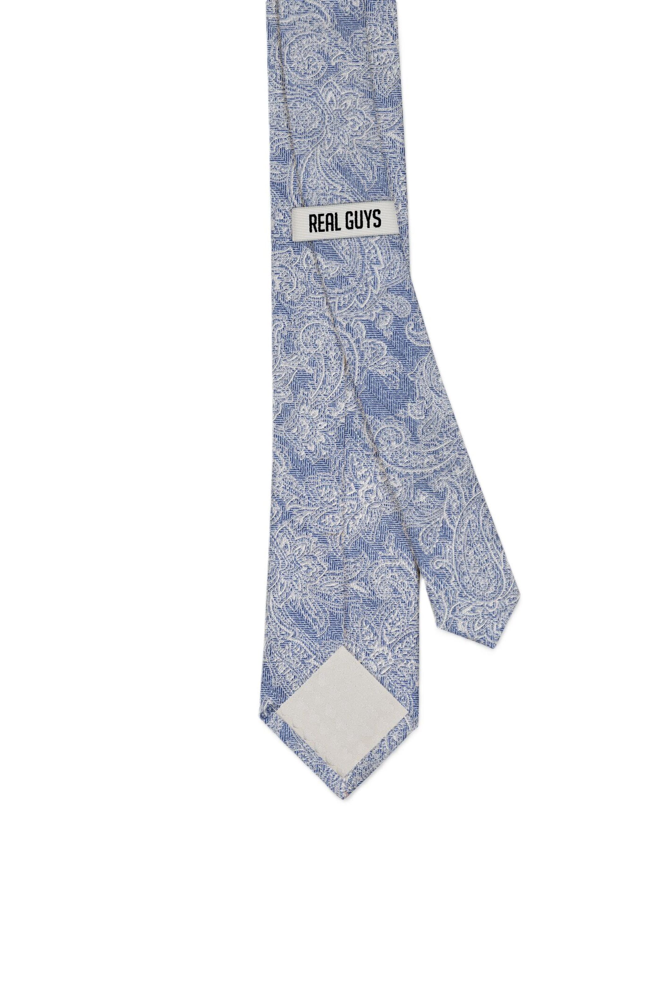 Real Guys Set Krawatte mit passendem Einstecktuch in Blau