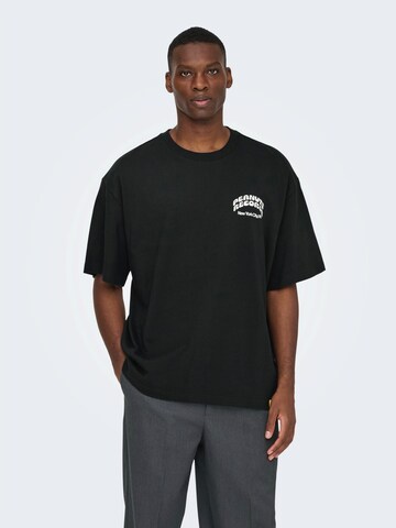 Only & Sons Shirt 'ONSPEANUTS' in Zwart