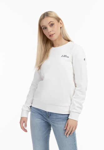 DreiMaster Maritim Sweatshirt 'Kilata' in Wit: voorkant