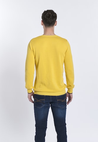 DENIM CULTURE Sweter ' ROMEO ' w kolorze żółty