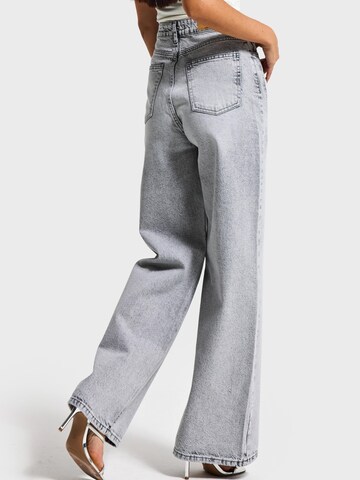 IT'S BASIC Wide leg Jeans 'Olea Wide High Rise Jeans' in Grey
