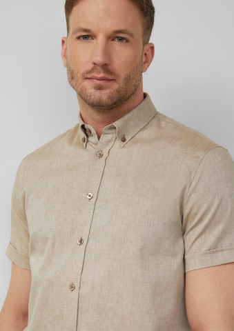 s.Oliver Regular Fit Hemd in Braun