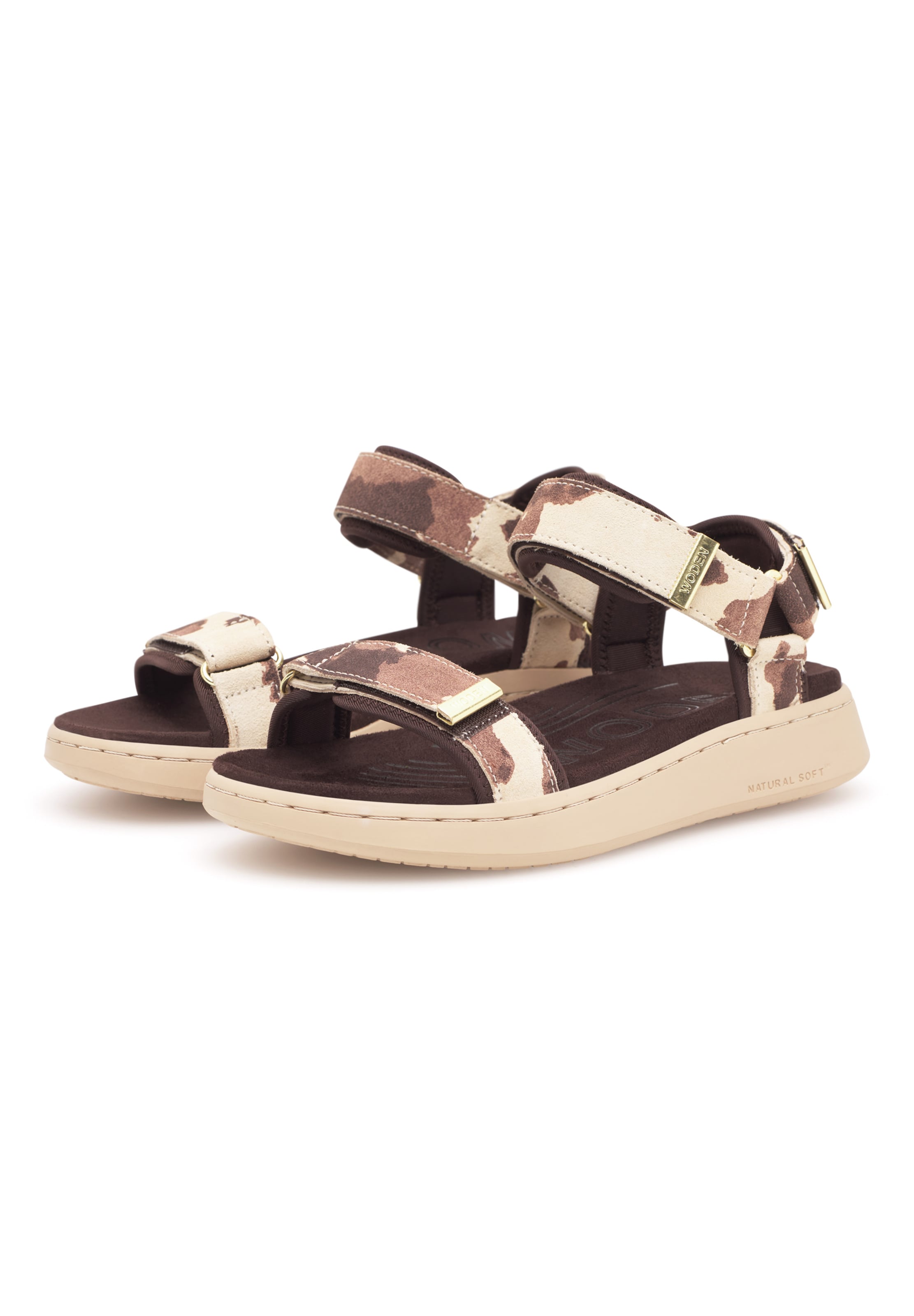 WODEN Sandals 'Line' in Brown
