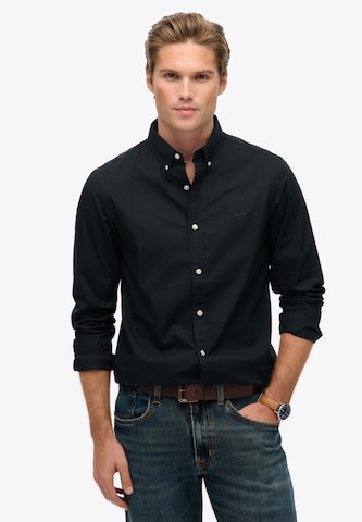Coupe regular Chemise Superdry en noir : devant