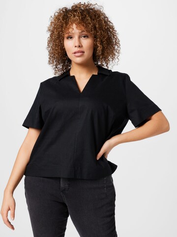 Camicia da donna di Calvin Klein Curve in nero: frontale