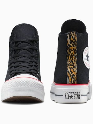 CONVERSE Sneakers hoog 'Converse Chuck Taylor All Star Lift Platform Leopard' in Zwart