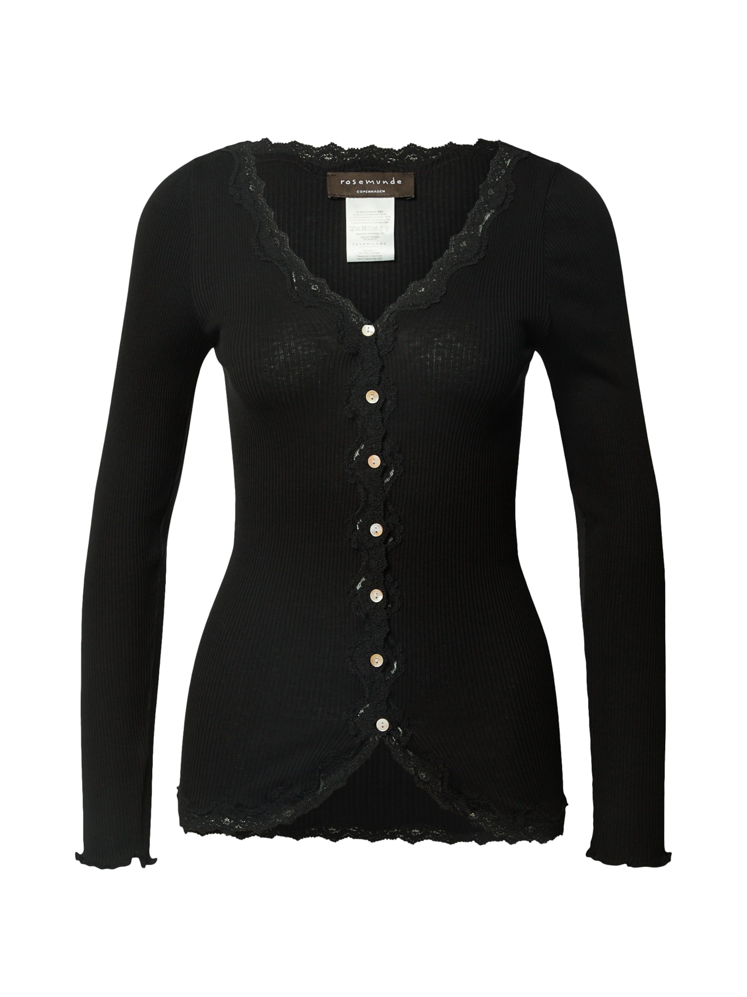 Geacă tricotată de la rosemunde pe negru: față