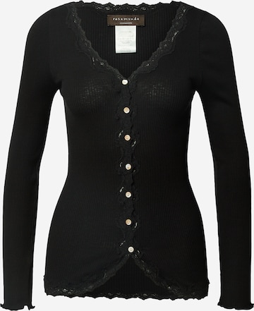 rosemunde Knit Cardigan 'Silk' in Black: front