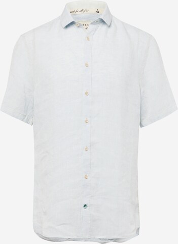 COLOURS & SONS Button Up Shirt in Blue: front