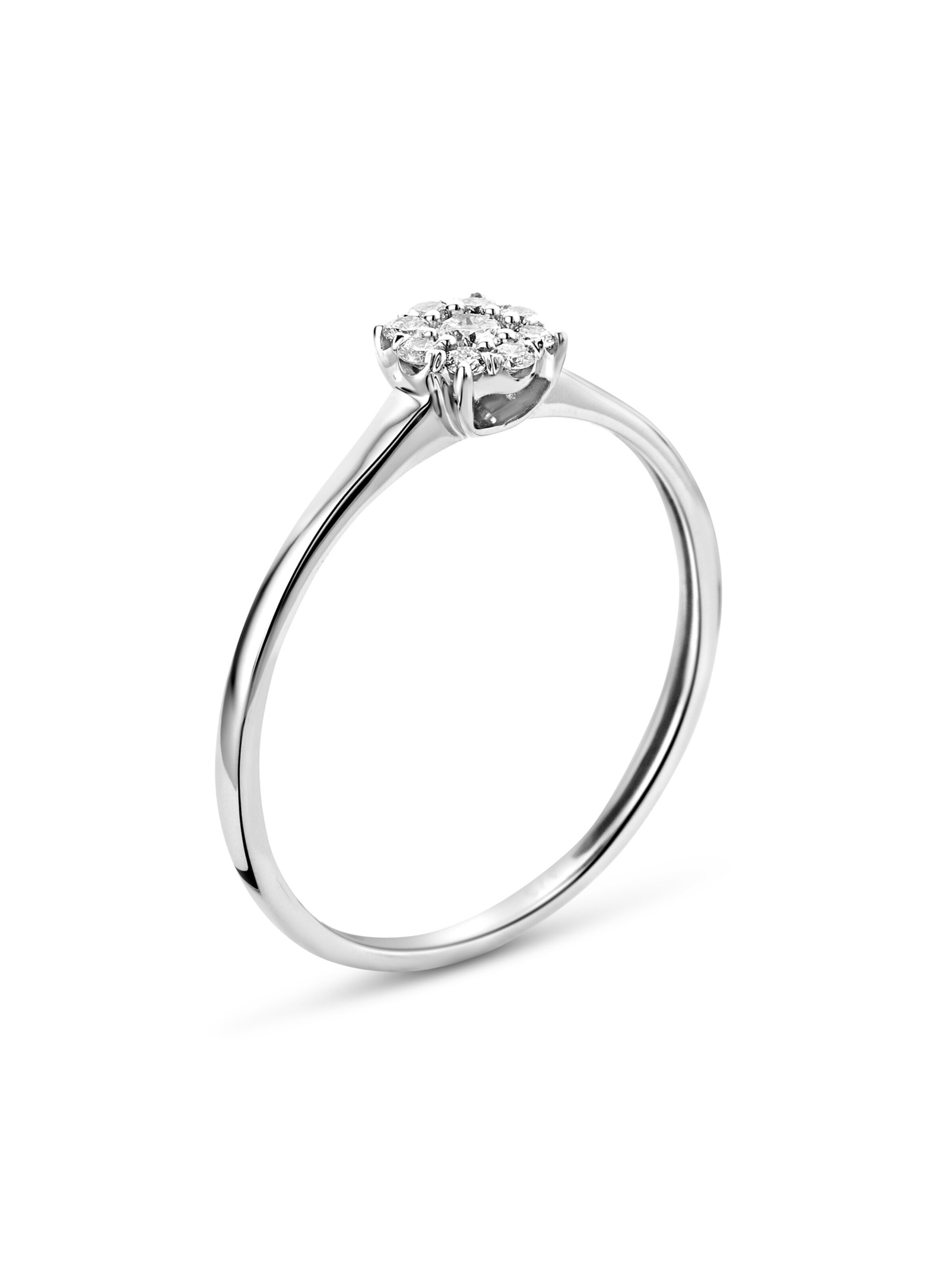 DIAMANT LETERNEL Ring 'Ring aus 375 Weißgold mit Diamant' in Silver