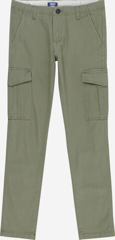 Coupe slim Pantalon 'Marco Joe' Jack & Jones Junior en vert : devant