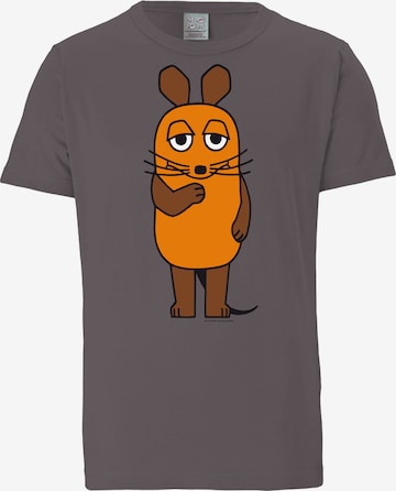 LOGOSHIRT Shirt 'Die Sendung mit der Maus' in Grijs: voorkant