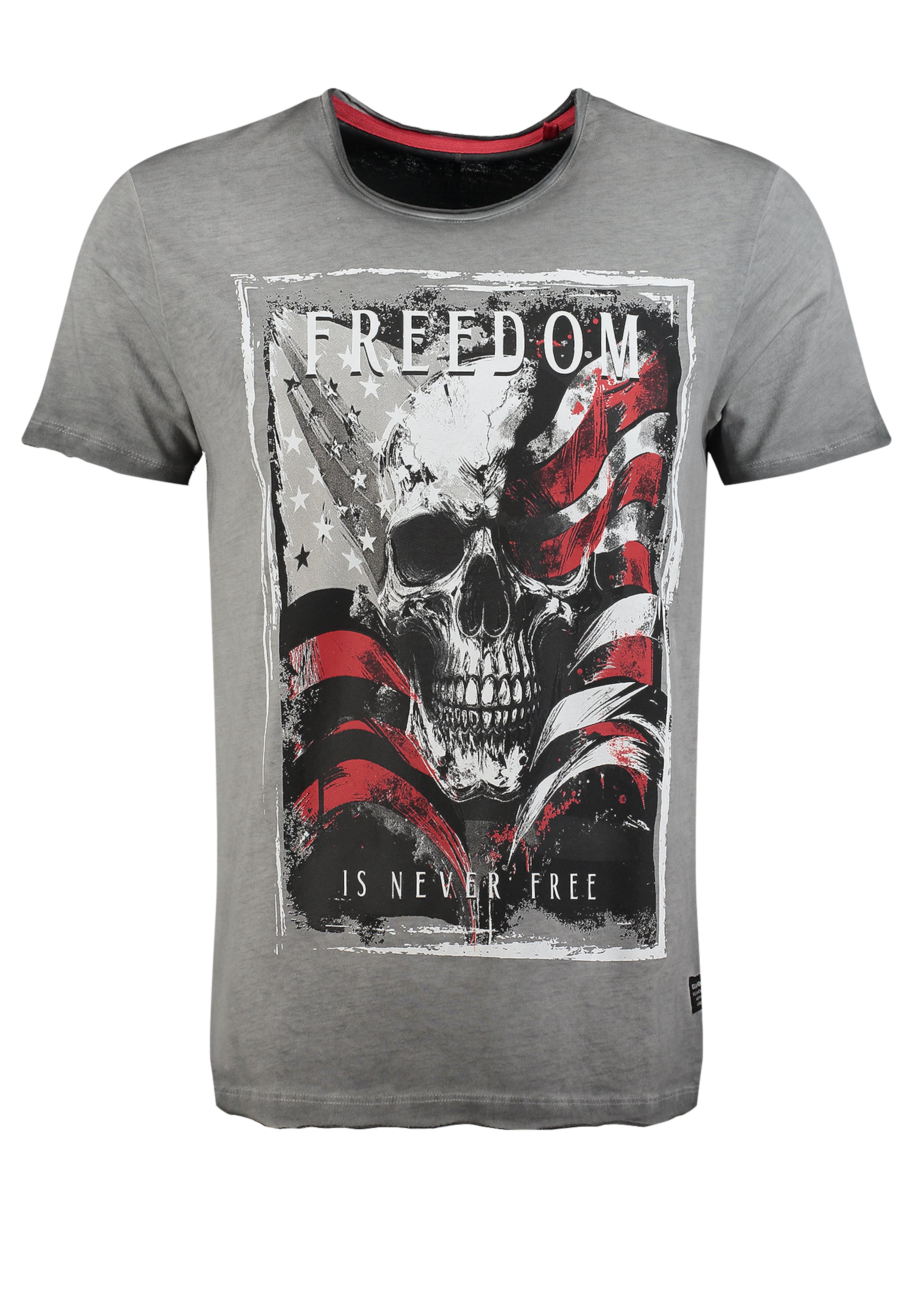 Key Largo Shirt 'KLFreedom' in Grey: front