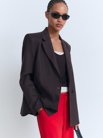 MANGO Loose fit Trousers 'RIGA' in Red