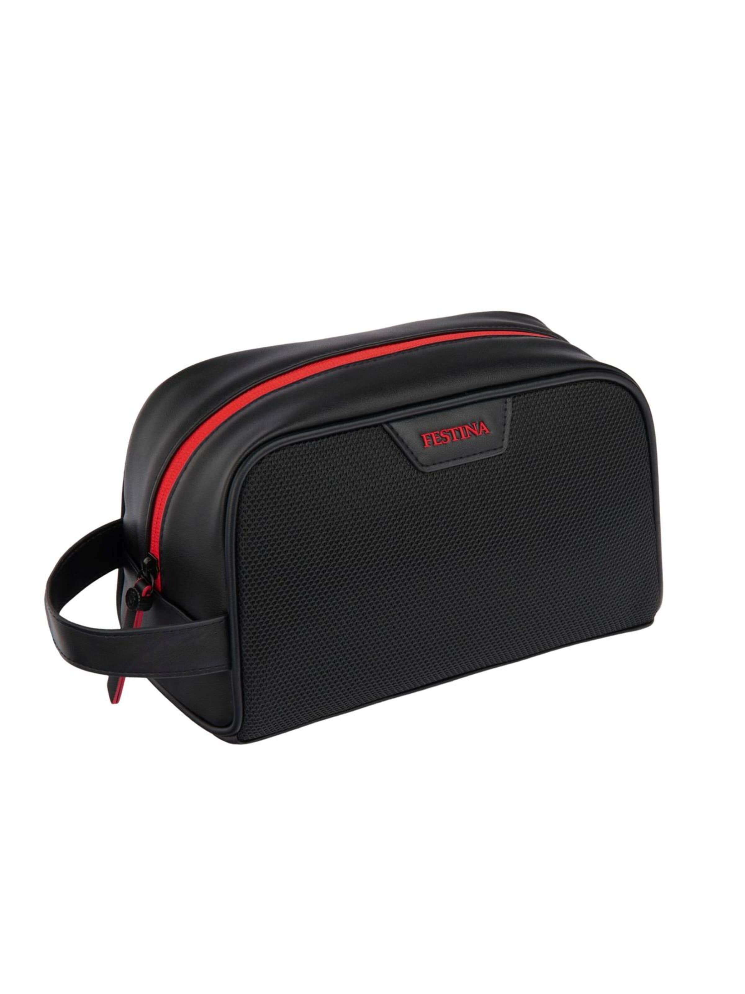 FESTINA Toilettas 'Toiletry Bag Black Edition' in Rood