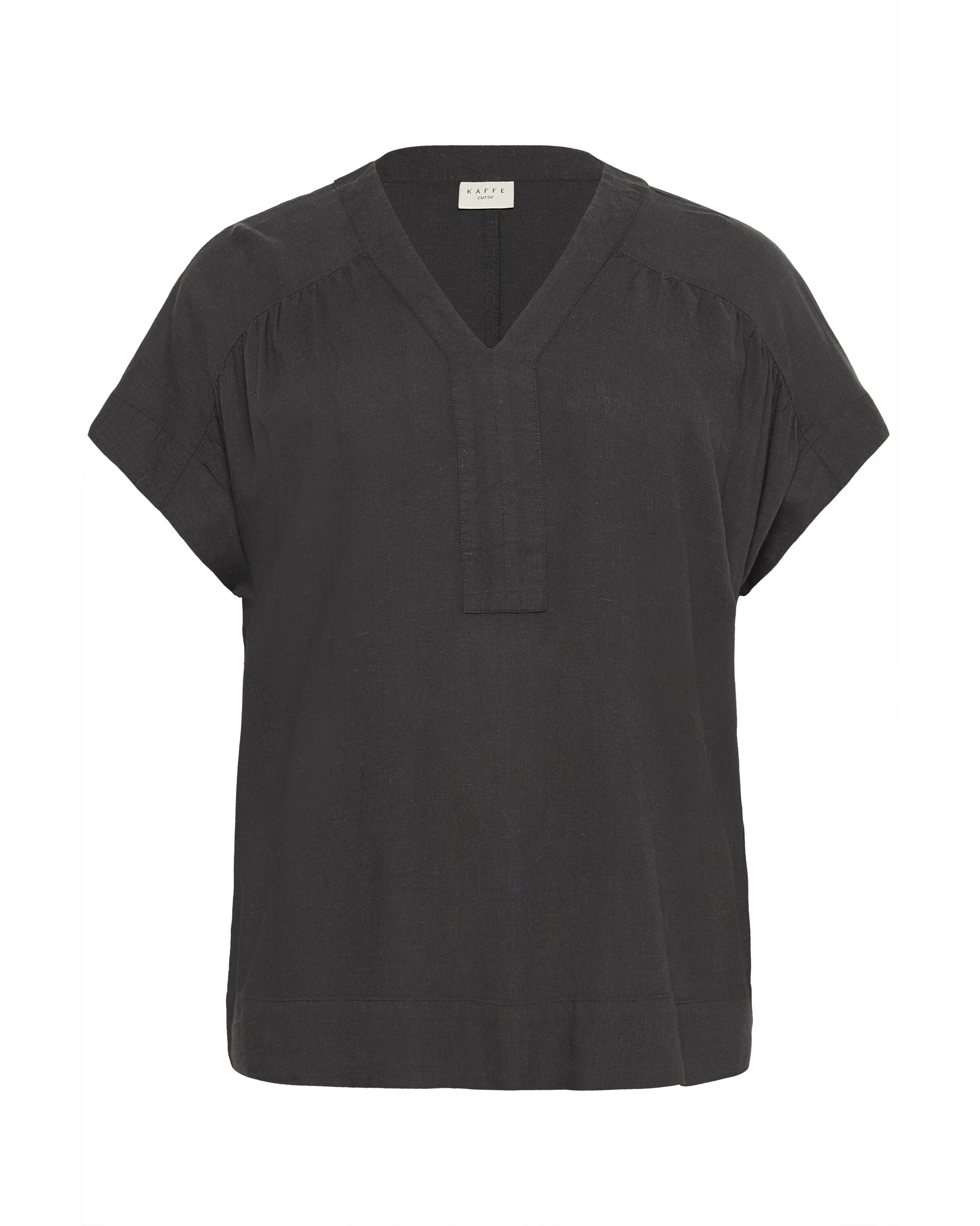 KAFFE CURVE Bluse 'Mille' i sort: forside