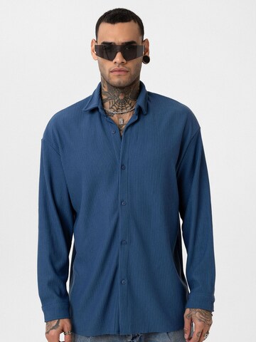 Coupe regular Chemise 'Valerio' Dandalo en bleu : devant