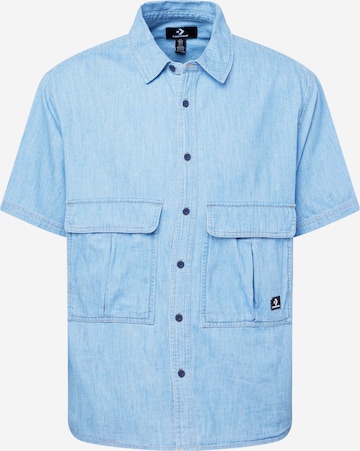 CONVERSE Regular fit Button Up Shirt in Blue: front