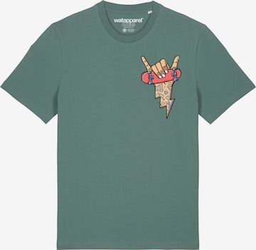 T-Shirt 'Skateboard' Watapparel en vert : devant