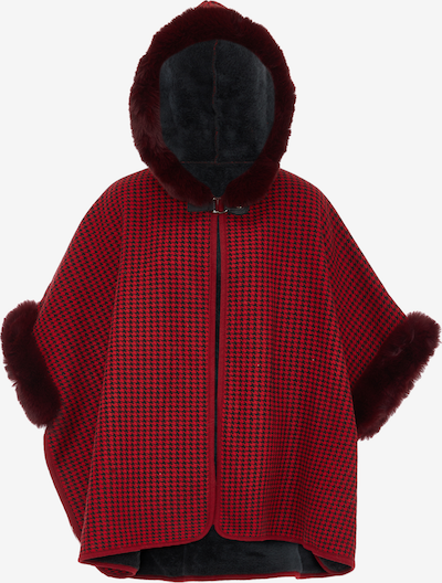 OSHA Poncho in rot / schwarz, Produktansicht