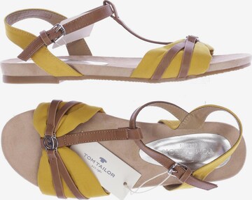 TOM TAILOR Sandals & High-Heeled Sandals in 40 in Yellow: front