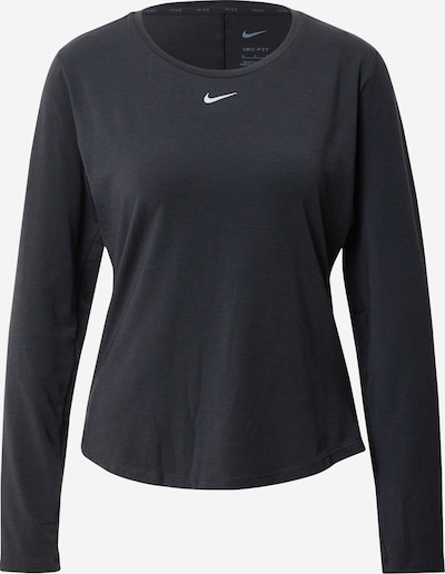 NIKE Functioneel shirt 'One Luxe' in de kleur Zwart / Wit, Productweergave