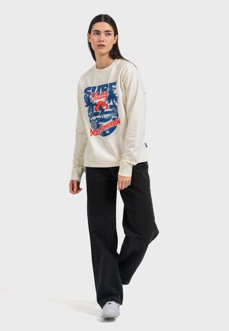 Oldskull Sweatshirt 'Wrldvibe Surf Dreams' in White