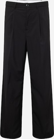 WEEKDAY Pleat-front trousers 'Uno' in Black: front