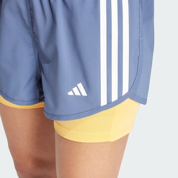 ADIDAS PERFORMANCESlimfit Sportske hlače 'Own The Run' - plava boja